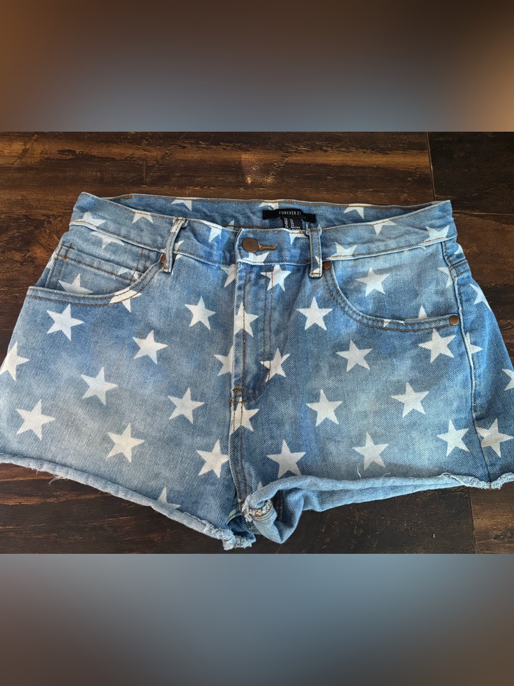 Y2K Forever 21 Star Denim Cut Offs